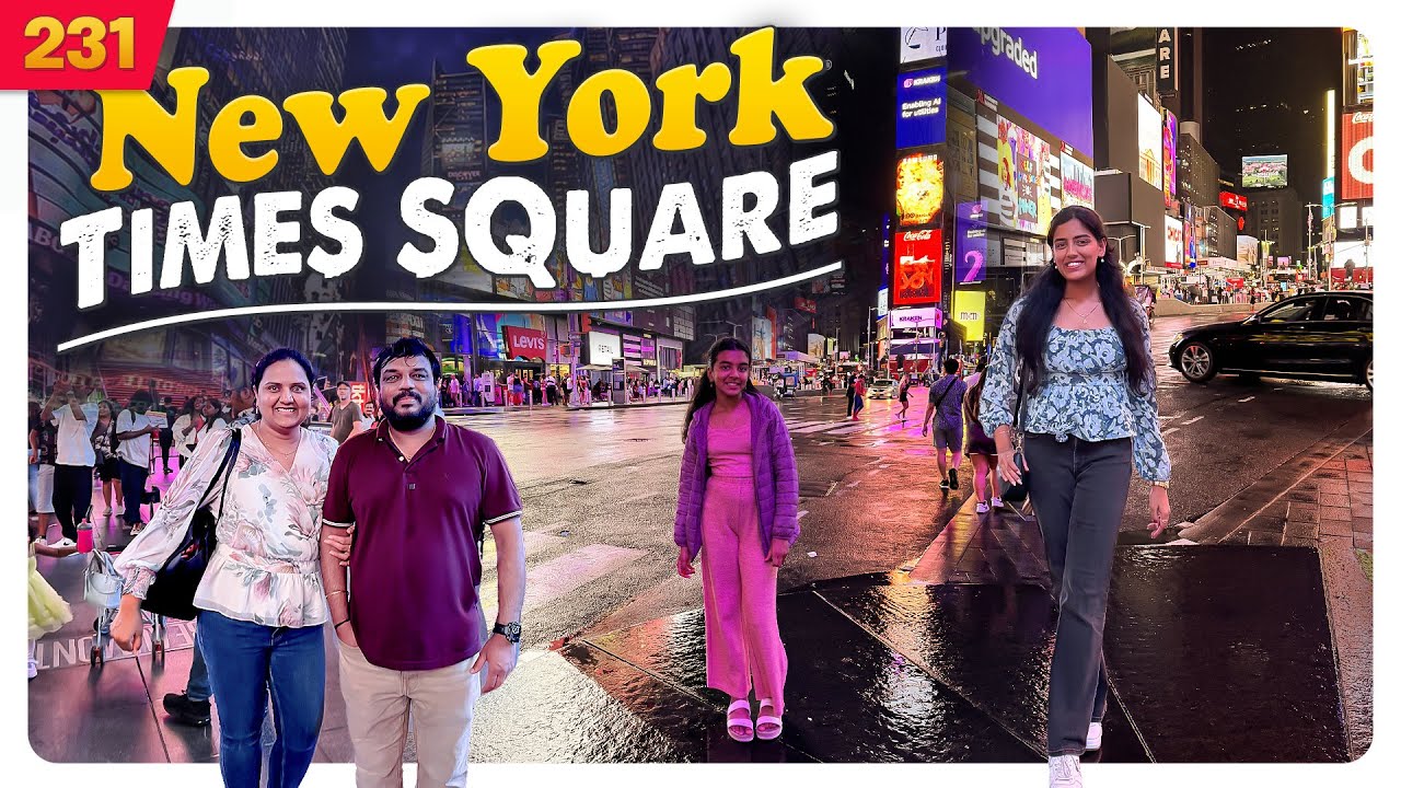 New York City TIMES SQUARE 🤩 | VAAS Family | Telugu Vlogs