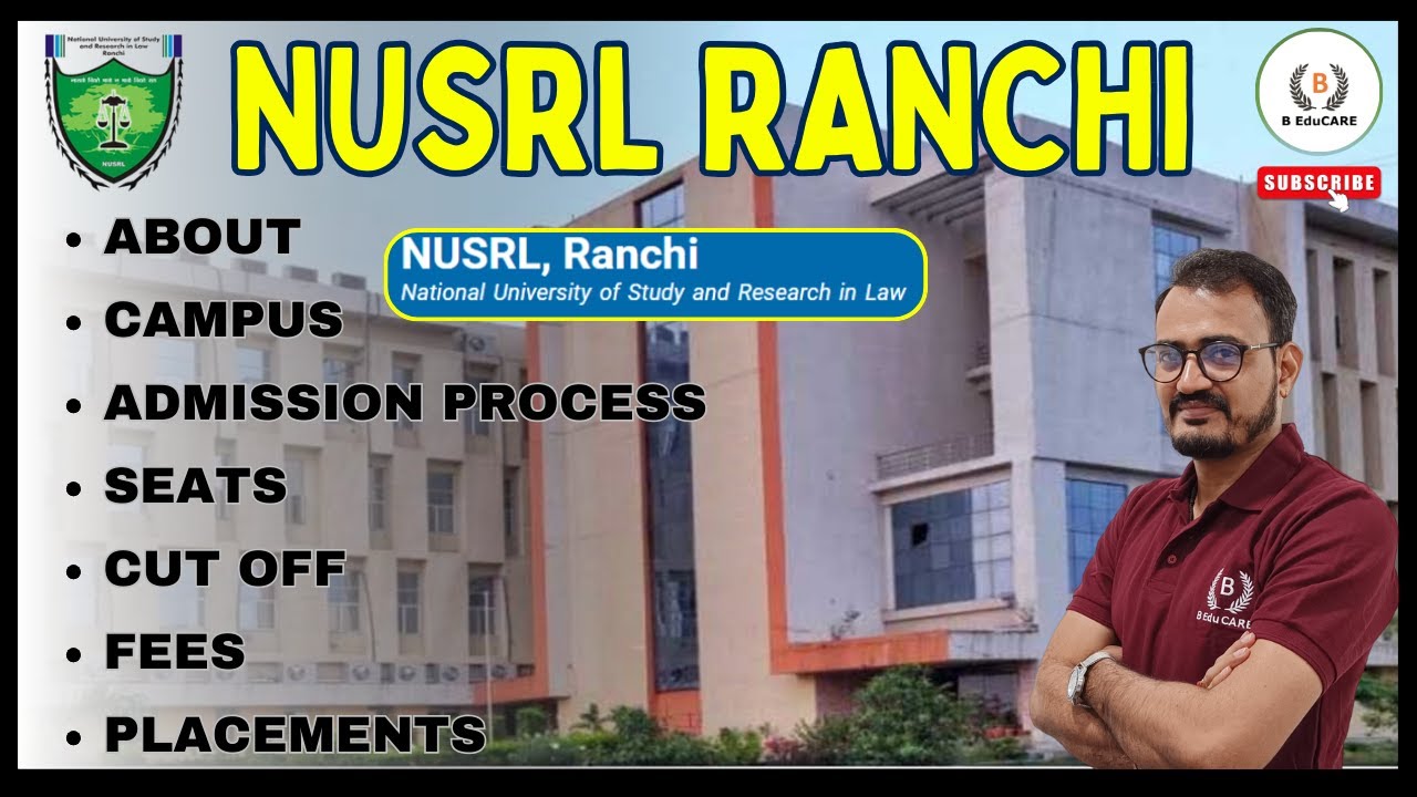 All About NUSRL RANCHI | Seats, Cut Off, Campus, Fees & Placements #nlu #clat #ranchi