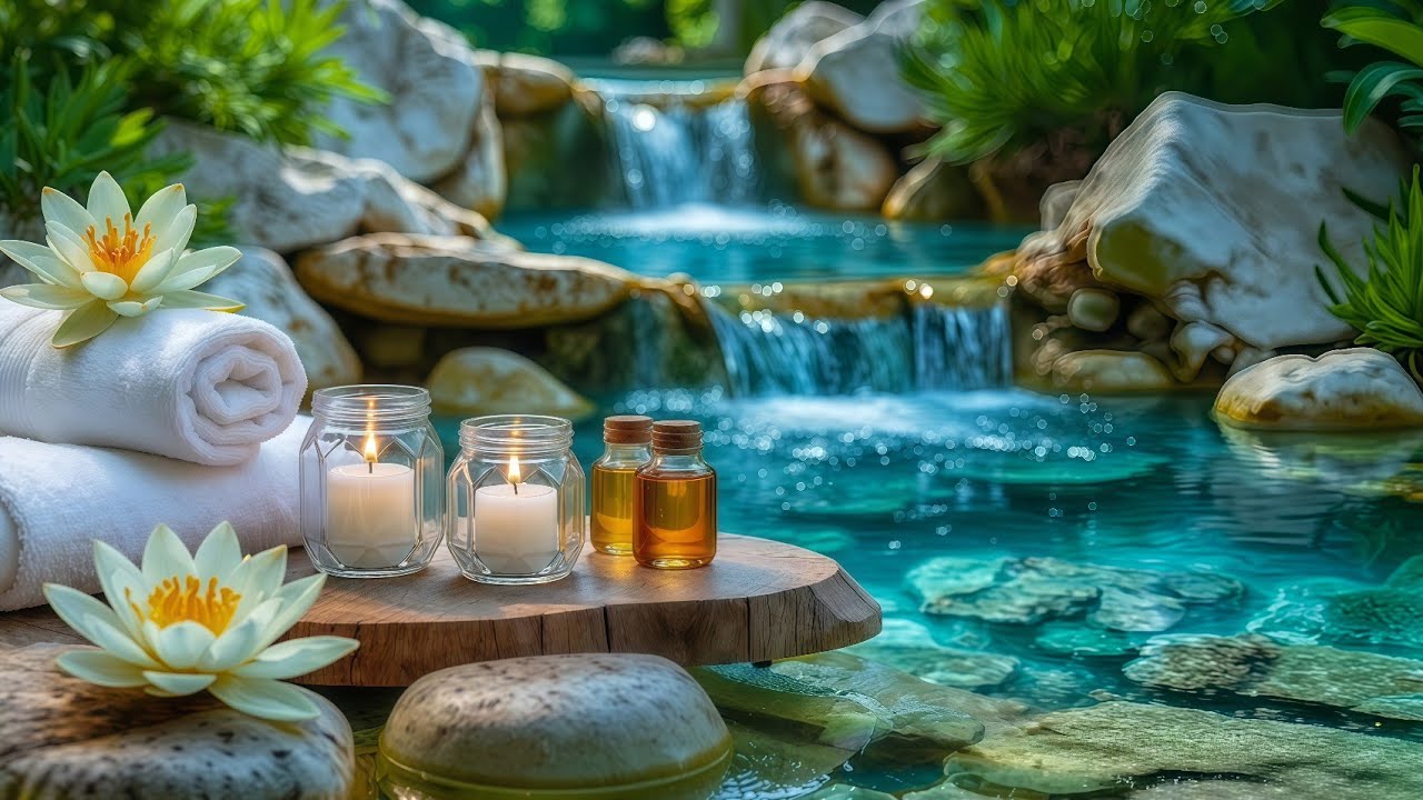 MUSIK TERAPI ALAM YANG MENENANGKAN 🌿 RELAKSASI ENERGI POSITIF - Water Sound & Piano Music Relax 
