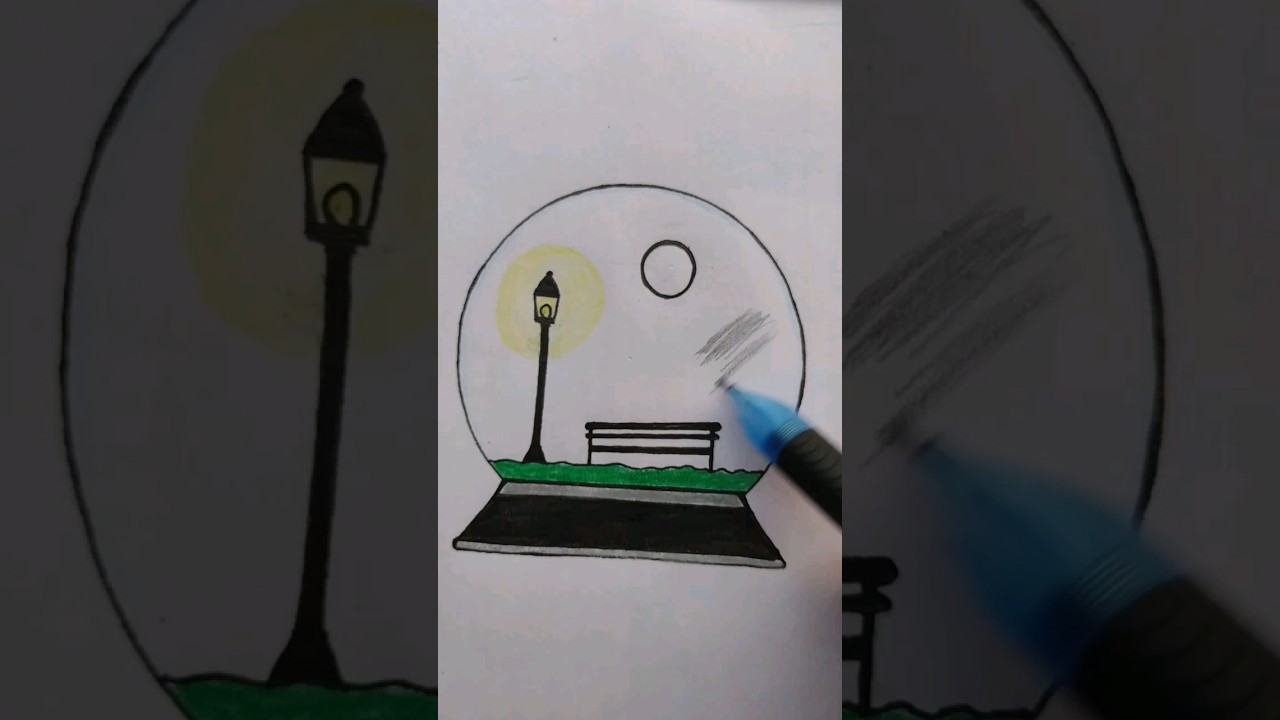 How to Draw Beautiful crystal Ball 