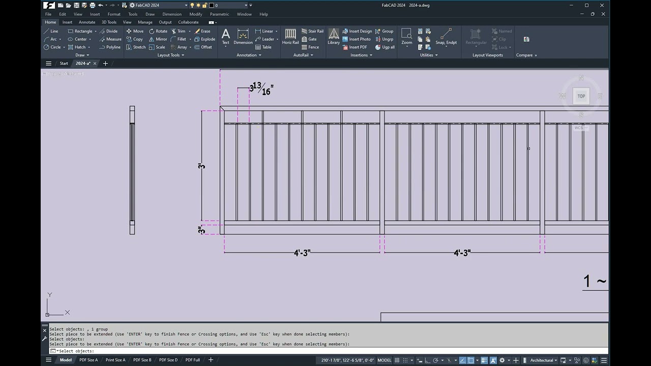 Using FabCAD's Rcopy command.