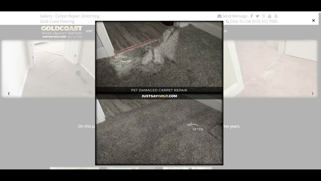 Carpet Stretching & Repair Image Carousel - Before & After Examples
