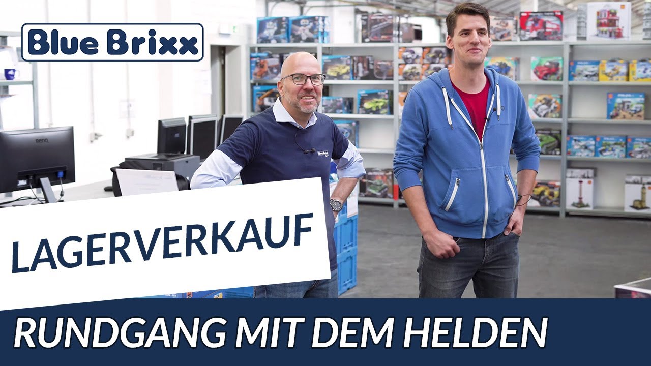 Lagerverkauf bei BlueBrixx - Rundgang mit dem Helden der Steine!