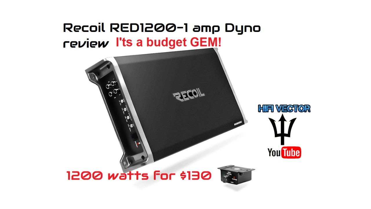 Recoil RED1200.1 amp dyno review best cheap budget Gem car audio amplifier