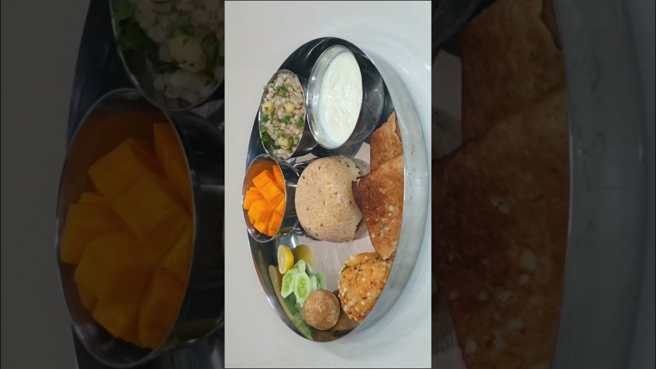 Upvas special thali | Vrat ki thali |Upvas recipe#vrat #vratkakhana #shorts #vratrecipe #vratrecipes