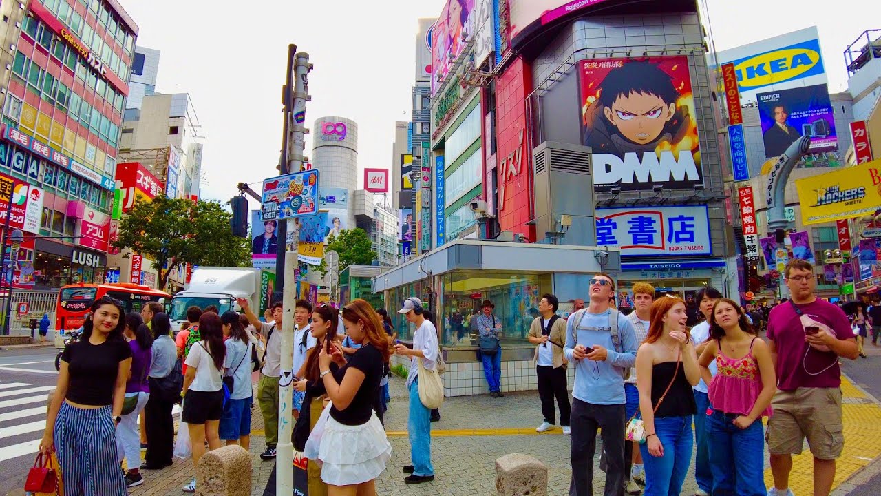 4K Summer Walk in Shibuya.  Tokyo , Japan.