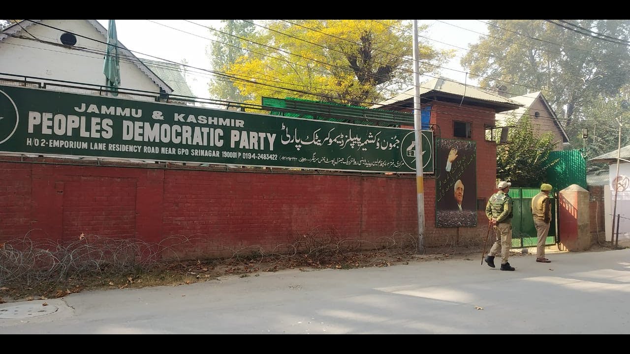 jkpdp  office Srinagar sealed There was a scheduled youth meeting