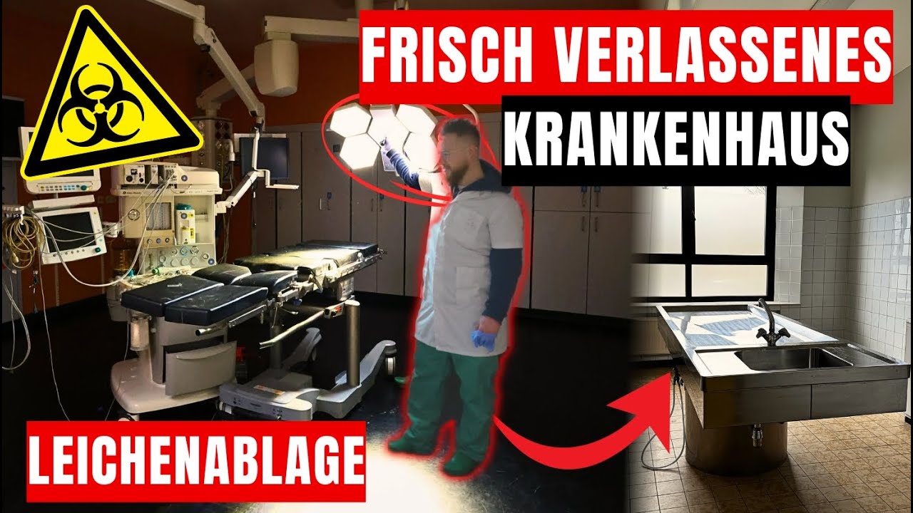 LOSTPLACE // Frisch VERLASSENES KRANKENHAUS 🏥 mit STROM⚡ + LEICHENHALLE und GEHEIMEN NATO-BUNKER 😱🪖