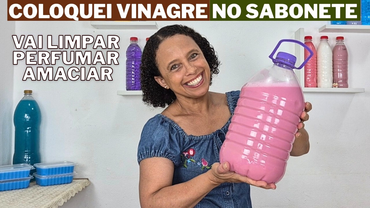 Coloquei Vinagre no Sabonete e Fiz Sabão pra Perfumar e Amaciar as  Roupas