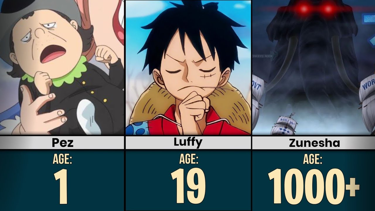 One piece Characters Age Comparison 🔥 l 0 To 1000