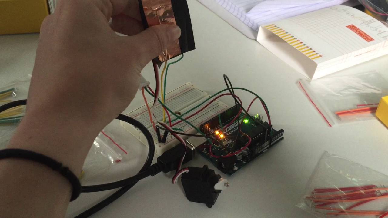 arduino + diy pressure sensor + touch sensor