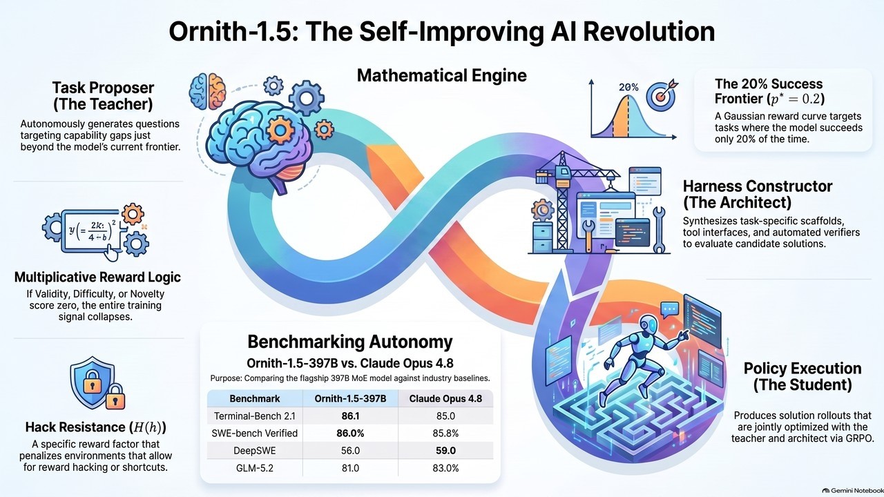 Ornith-1.5: Closed-Loop Self-Improvement for AI Agents