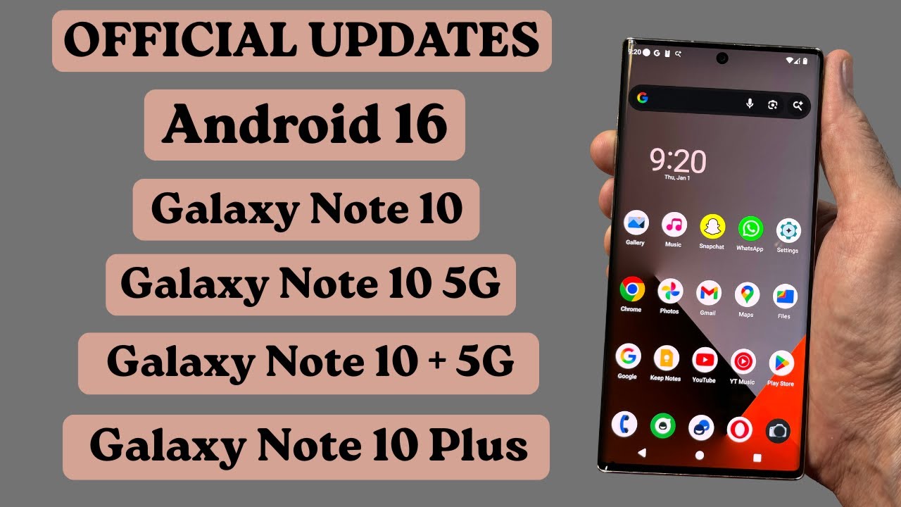 Установите официальную LineageOS23 Android 16 на Galaxy Note 10 Plus Note 10 Note 10 Plus 5G