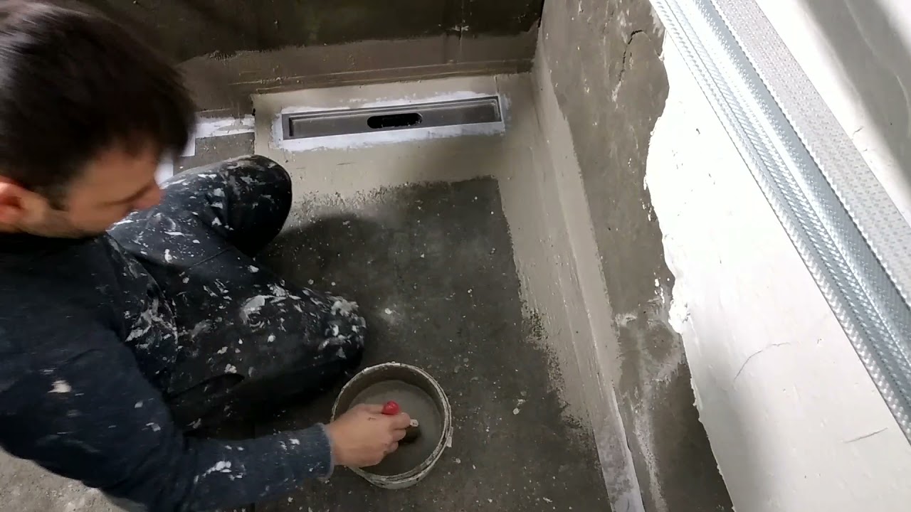 Hidroizolație Baie ISOMAT....Aplicare bandă si aplicare material