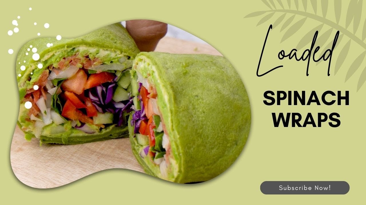 Easy Loaded Vegan Spinach Wraps With Fresh Veggies (Quick Healthy Lunch)