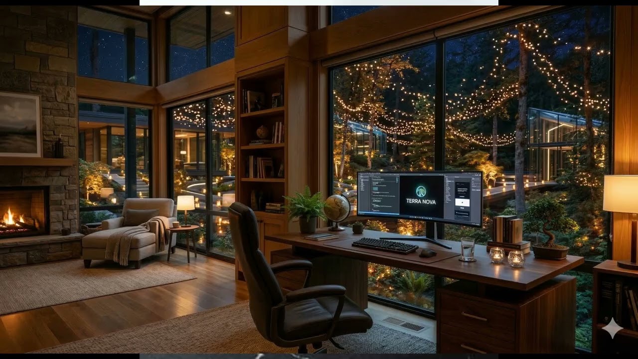 Study in a Mansion in Barcelona with Relaxing Background Music