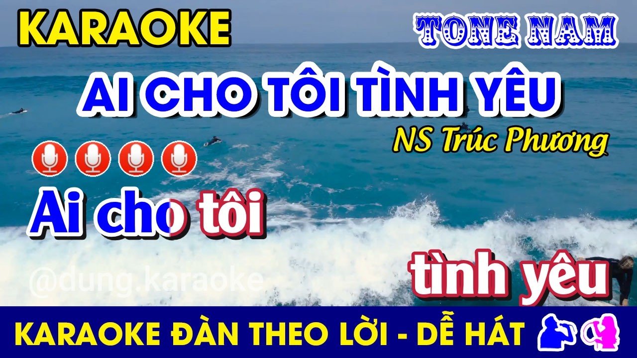 #Karaoke AI CHO TÔI TÌNH YÊU - Tone Nam (Dm) Nhạc Sống #AiChoToiTinhYeu #TrucPhuong #bolero