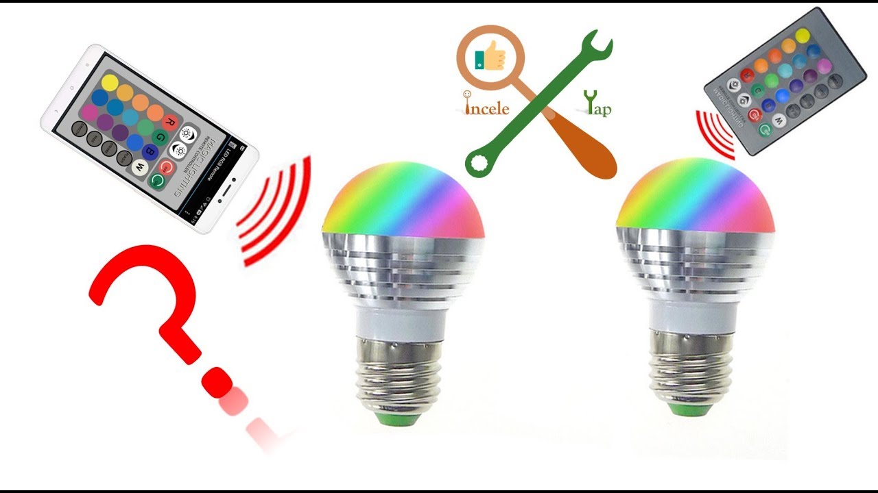 Uzaktan Kumandalı Led Ampul. Telefonunuzla Kumanda Edin.! (16 Ayrı Renk)