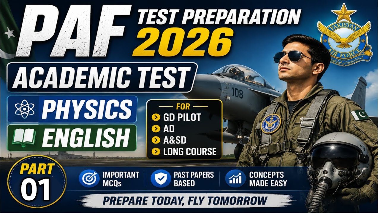 Academic test preparation 2026 | air force | gdp | cae | @Ayeshaforcesacademy 