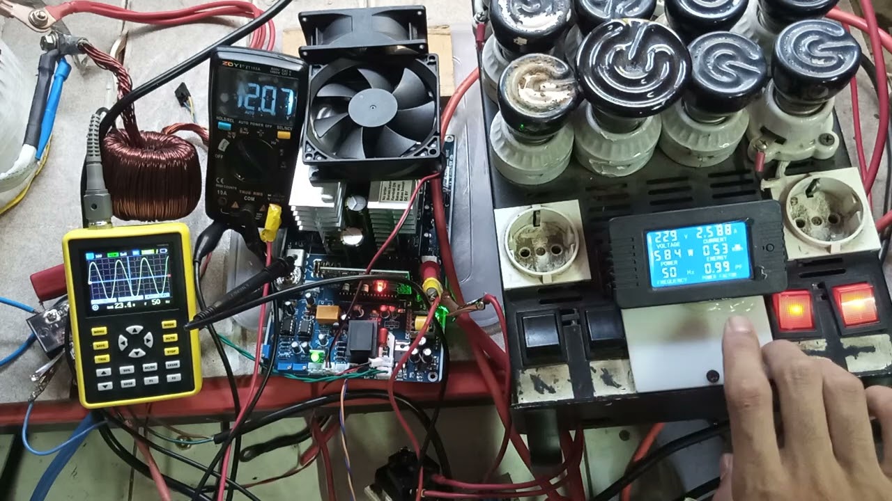 2603034US0CG6T Test uji voltage & beban KIT INVERTER PSW EGS002 TO247 8Mosfet 12v
