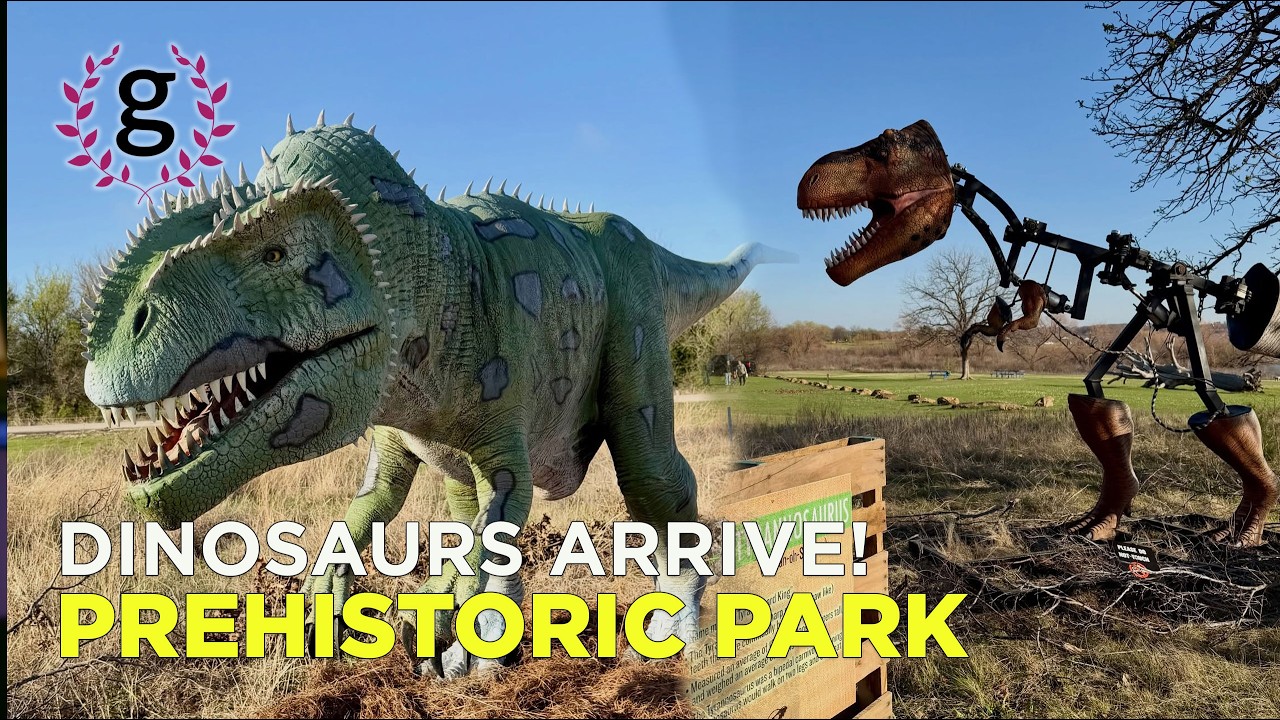 Touring Prehistoric Park in Grapevine, Texas | Live Dinosaurs 