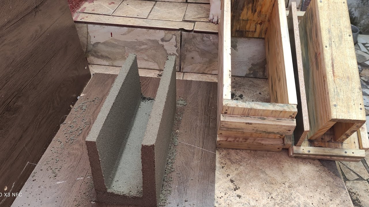 Como fazer BLOCO CANALETA em forma de madeira