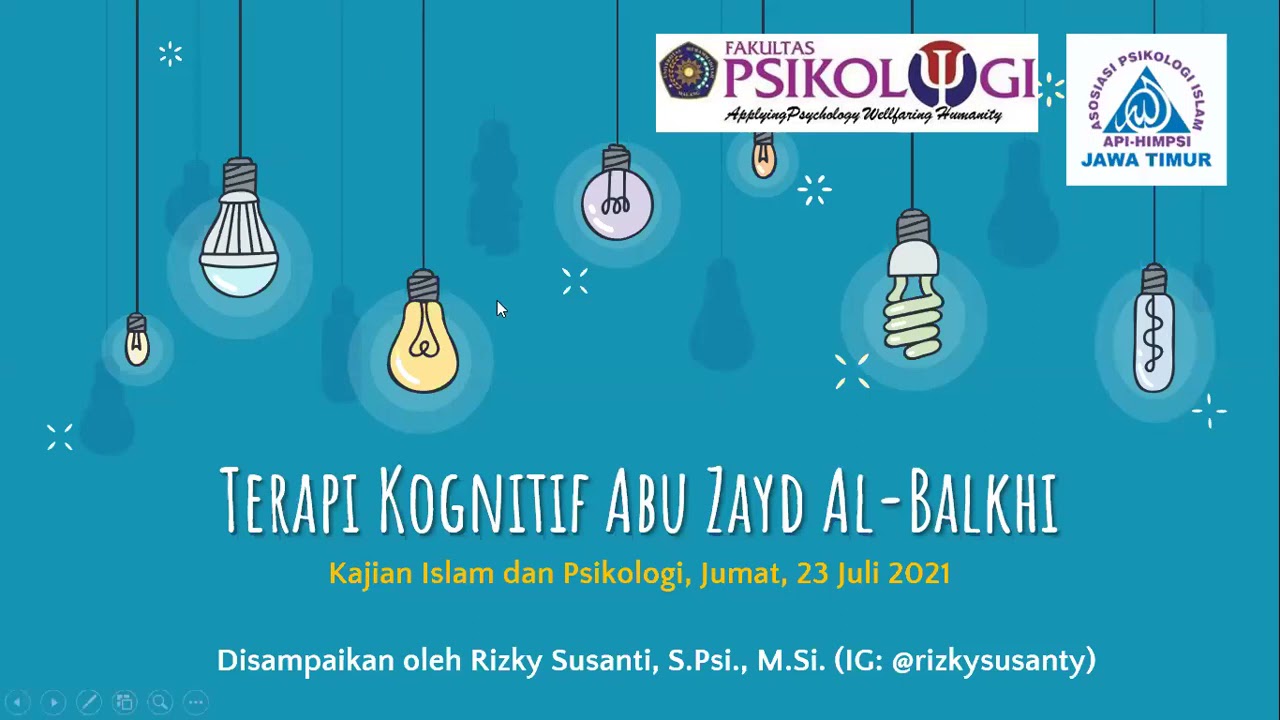 Terapi Kognitif Abu Zayd Al-Balkhi - Ngaji Online KIP Ke-59