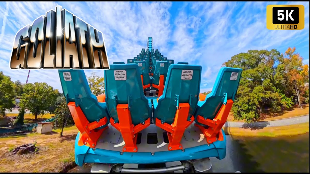 Goliath Back Row POV [5K] Six Flags Over Georgia 2025