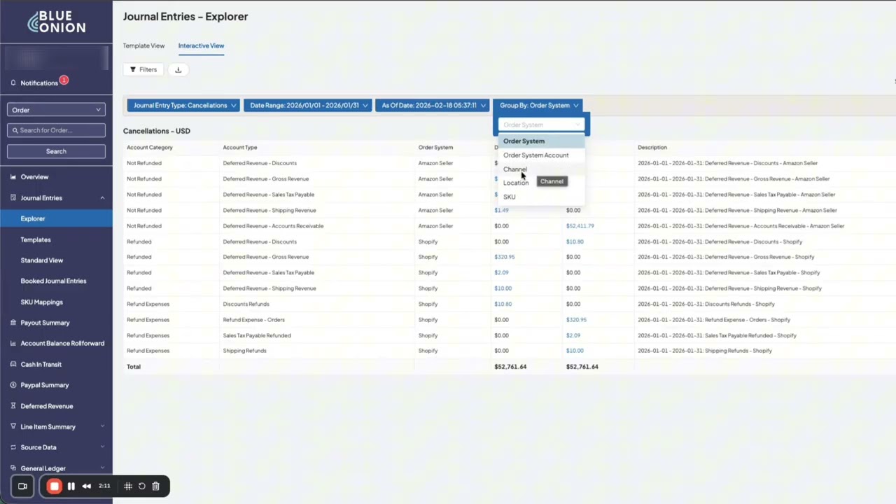 How to Automate Cancellation Journal Entries in Blue Onion for QuickBooks Online