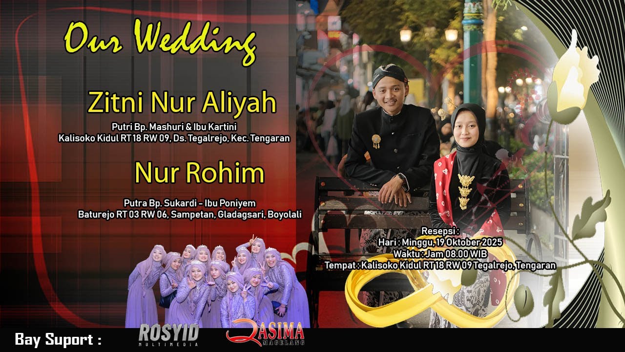🔴LIVE QASIMA || PERNIKAHAN ZITNI NUR ALIYAH & NUR ROHIM Putra Bp. Mashuri || kalisoko 19 OKT 2025
