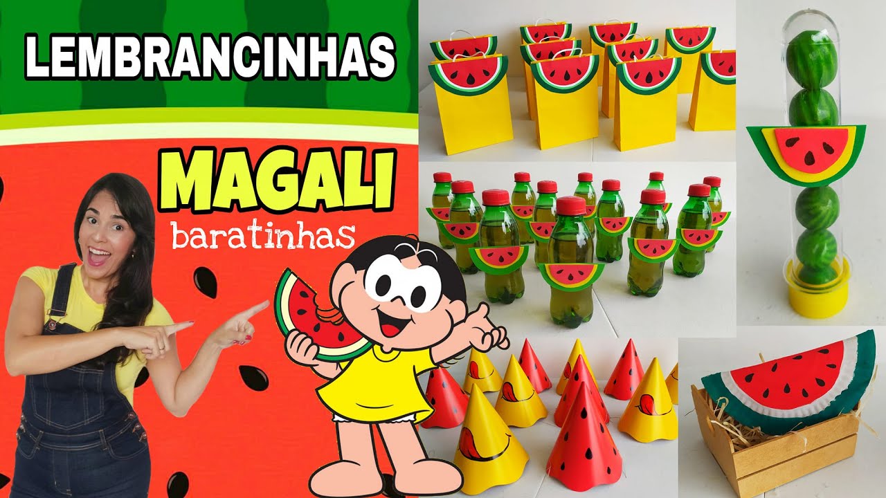 5 IDEIAS PARA FESTA TEMA MAGALI - PASSO A PASSO 🍉