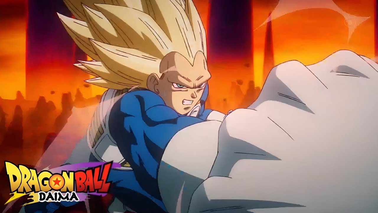 Vegeta SSJ3 Vs Gomah Fight Scene | DB Daima Ep 19