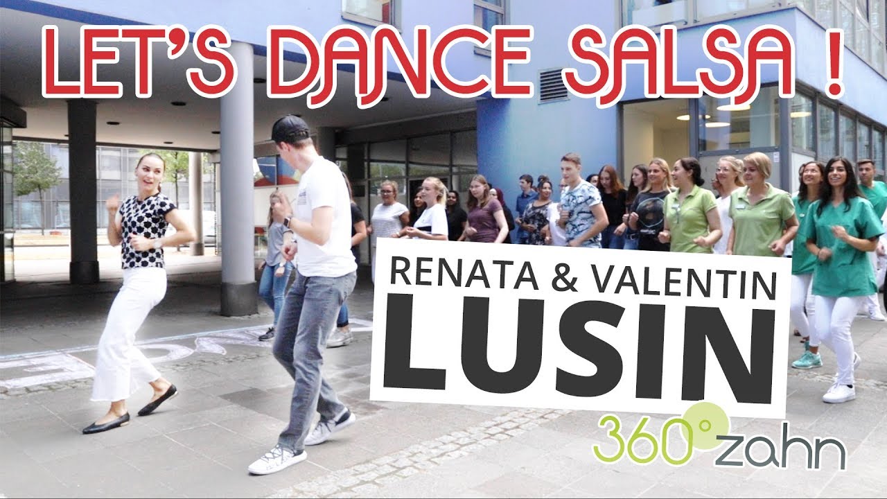 Let's dance Salsa! Renata & Valentin Lusin tanzen mit 360°zahn in Düsseldorf durch die Mittagspause
