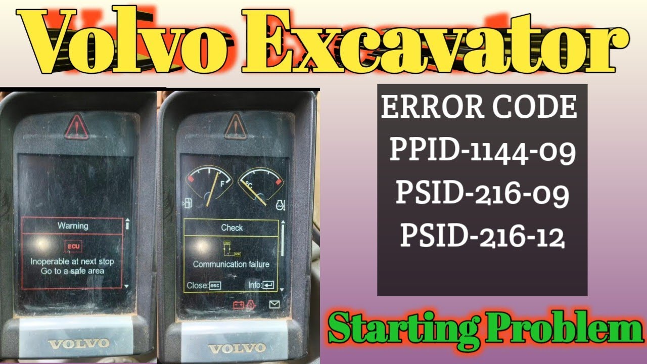 Volvo excavator inoperable at next stop problem || Volvo excavator communication failure problem 