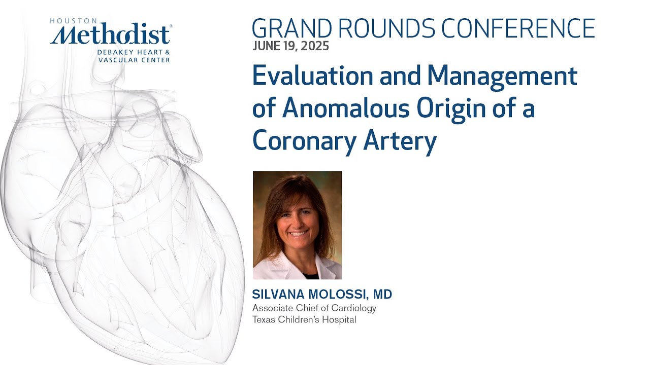 Evaluation and Management of Anomalous Origin of a Coronary Artery (Dr. Silvana Molossi)