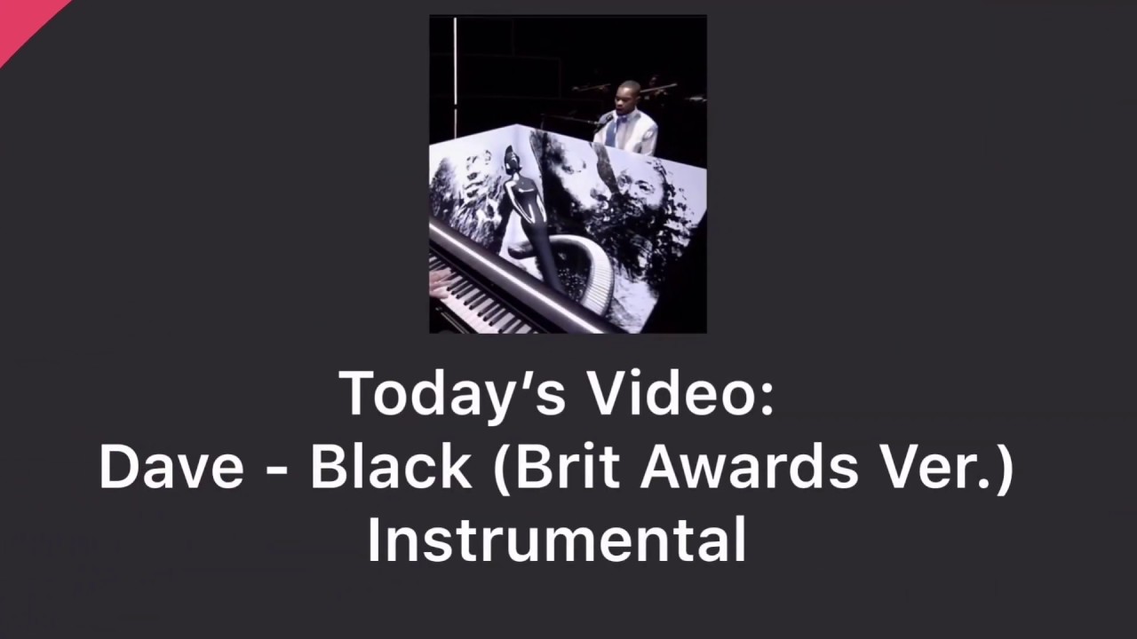 Dave - Black (Brit Awards 2020 Ver. Prod. By GM1) Instrumental on GarageBand
