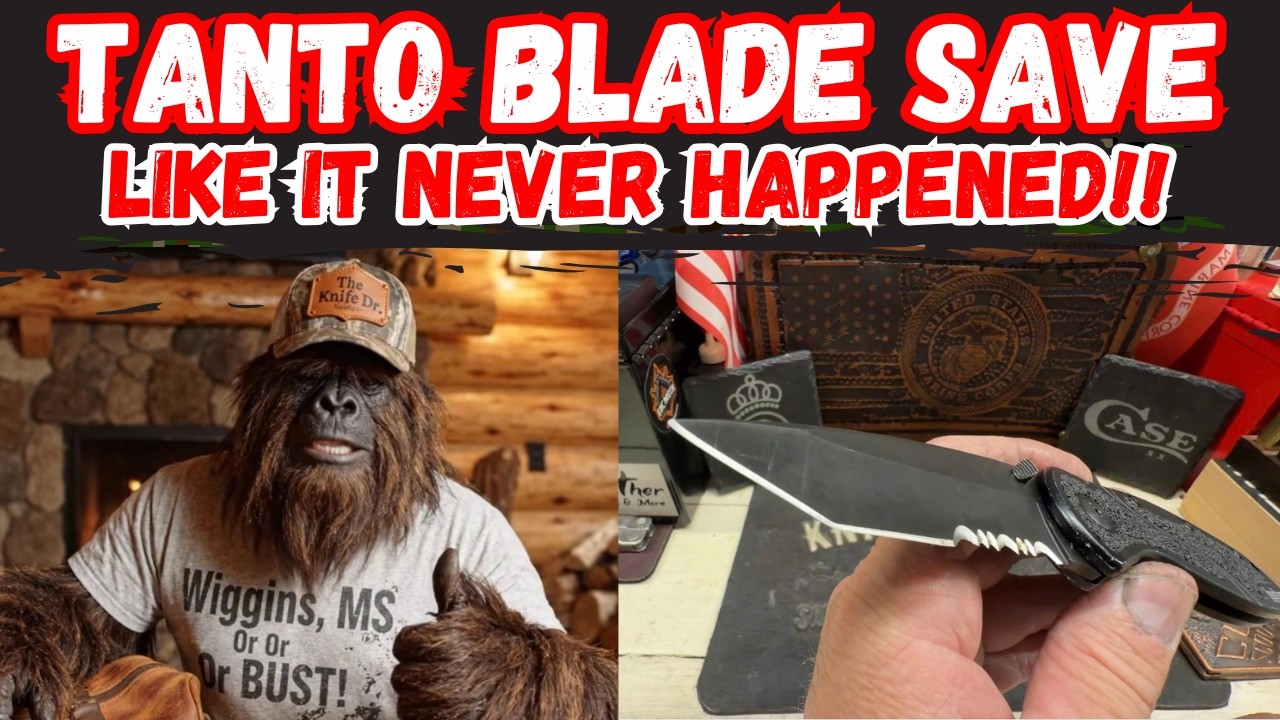 Спасение клинка Tanto: восстановление американского клинка Kershaw Blur так, как будто его и не б...