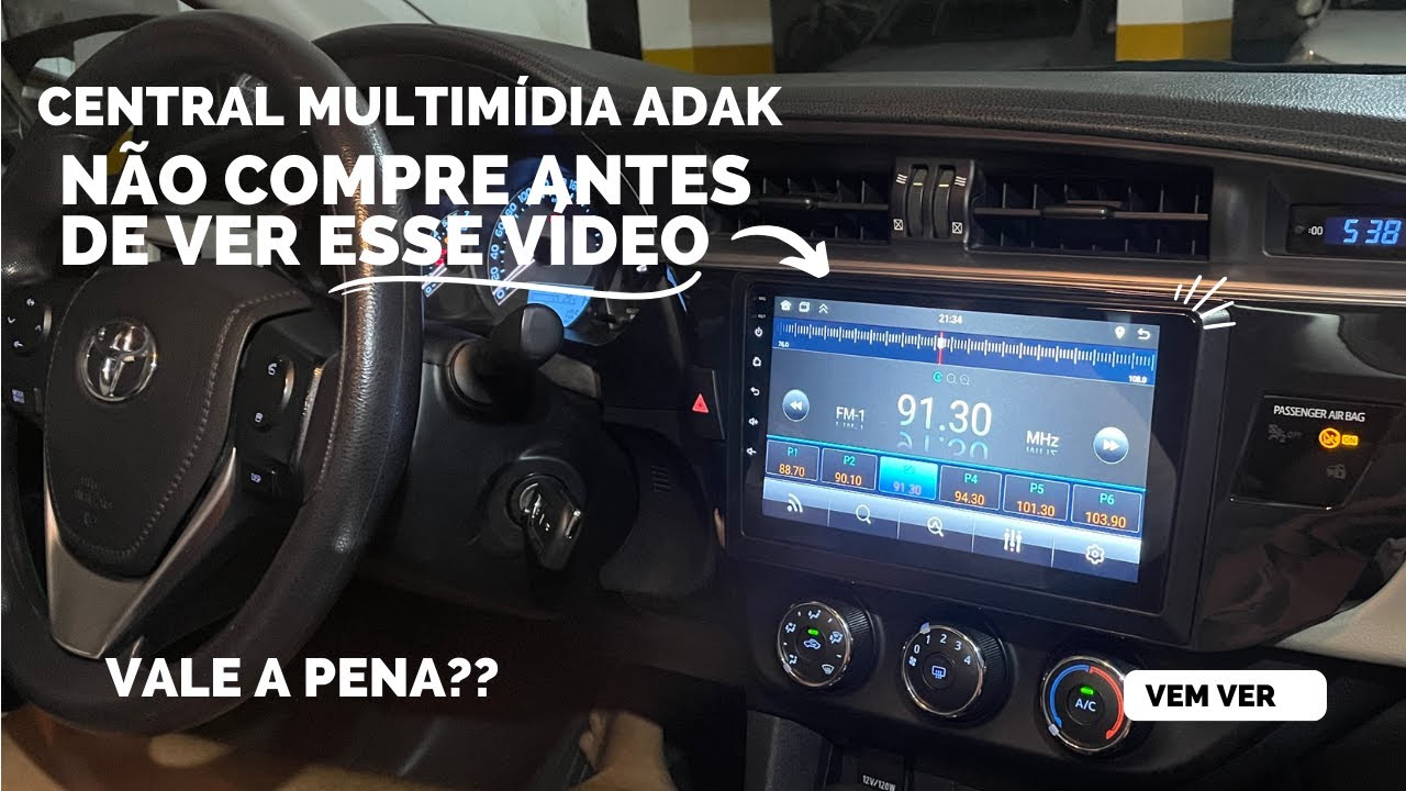 CENTRAL MULTIMIDIA ADAK COROLLA - PRESTA? OPNIÃO SINCERA!