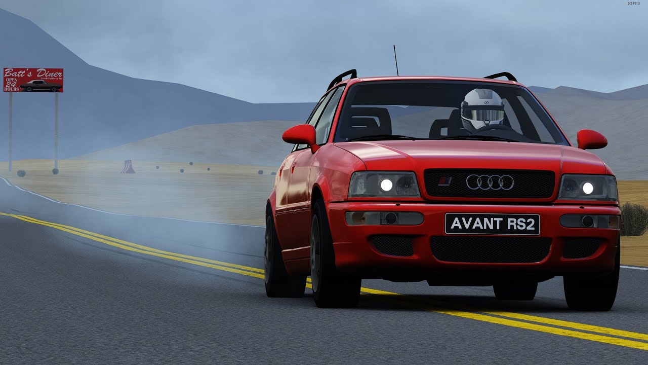 Assetto Corsa: 2000hp Audi RS2 - Acceleration / Top Speed Run