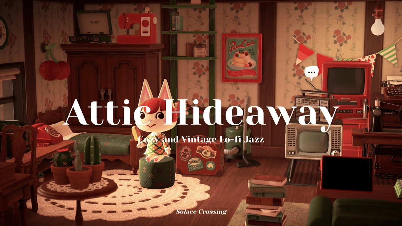 Attic Hideaway 📻｜Cozy and Vintage Lo-fi Jazz｜Study & Work Music｜Animal Crossing Ambience
