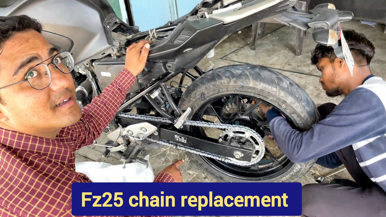 Yamaha Fz25 Chain replacement | Chain sprocket replacement