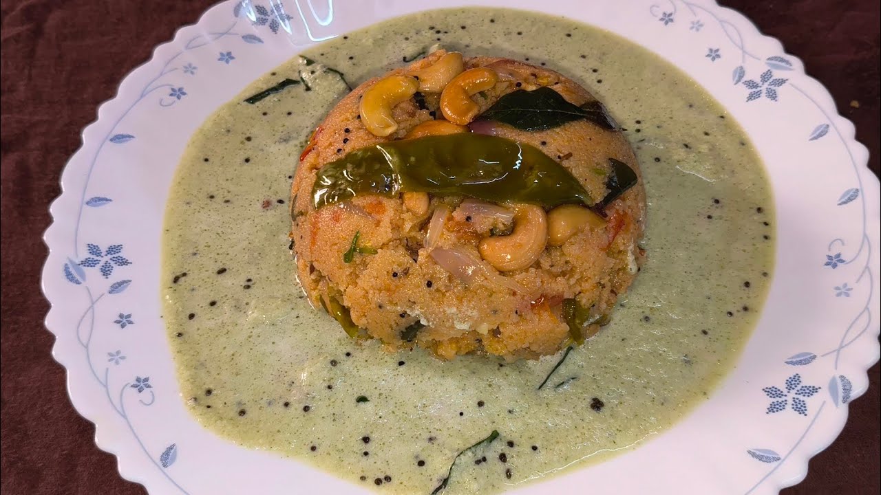 Thakkali upma with thengai chutney