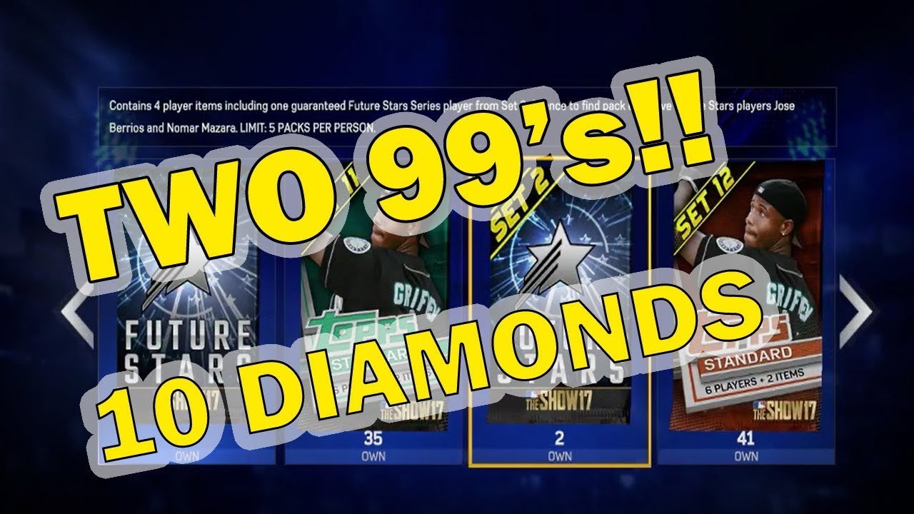 Last Pack Opening of MLB 17 | 2 99's + 10 Total Diamonds | MLB 17 Diamond Dynasty