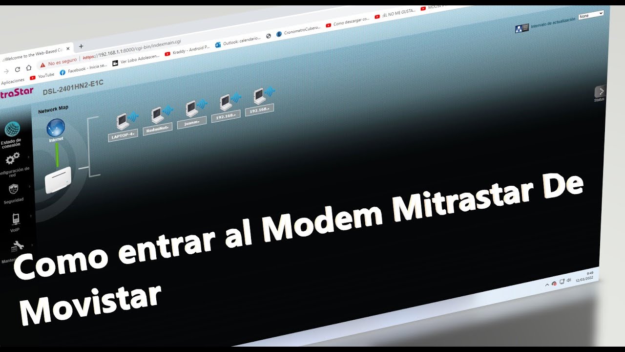 How to access the Movistar Mitrastar DSL-2401HN2-E1C router