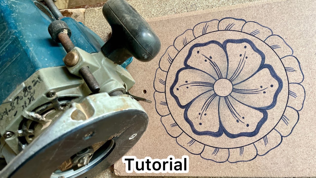 Easy and Beautiful Wood Carving Flower Design With Router Machine Bits