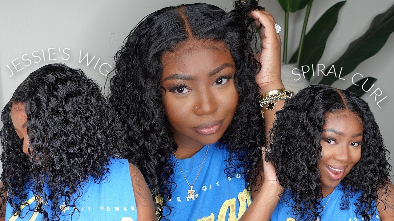 MUST SEE! 5 MINUTE SPIRAL CURLY BOB WIG INSTALL AND STYLE | FT JESSIE'S HAIR
