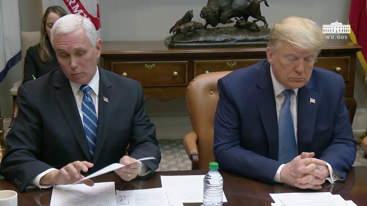 President Trump and Vice President Pence Participate in a Coronavirus Briefing with Health Insurers