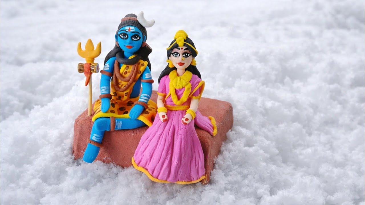 DIY Shiv Parvati Murti Making at Home | Step by Step Clay Art#diy #craft 