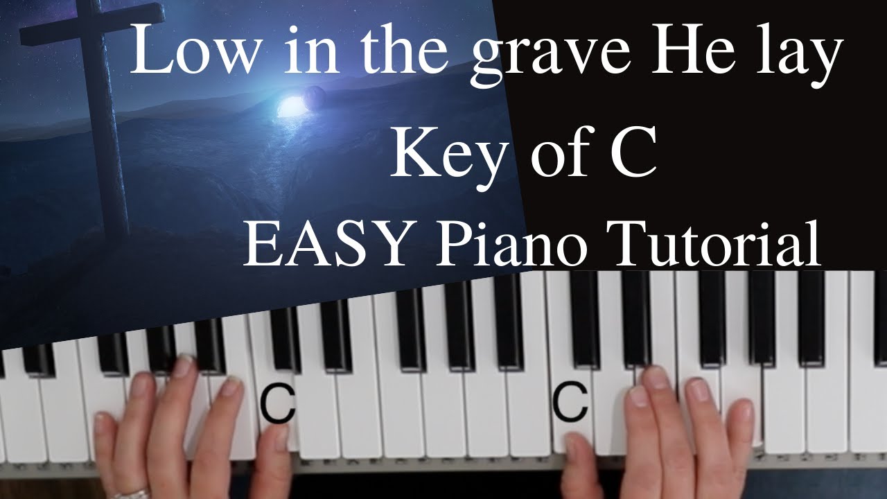 Low In The Grave He Lay (Christ Arose) -Robert Lowry (Key of C)//EASY Piano Tutorial