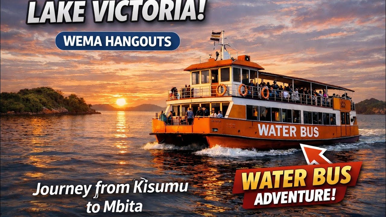 Crossing Lake Victoria by Water Bus | Kisumu to Mbita Rusinga Sunset Boat Journey | 4k